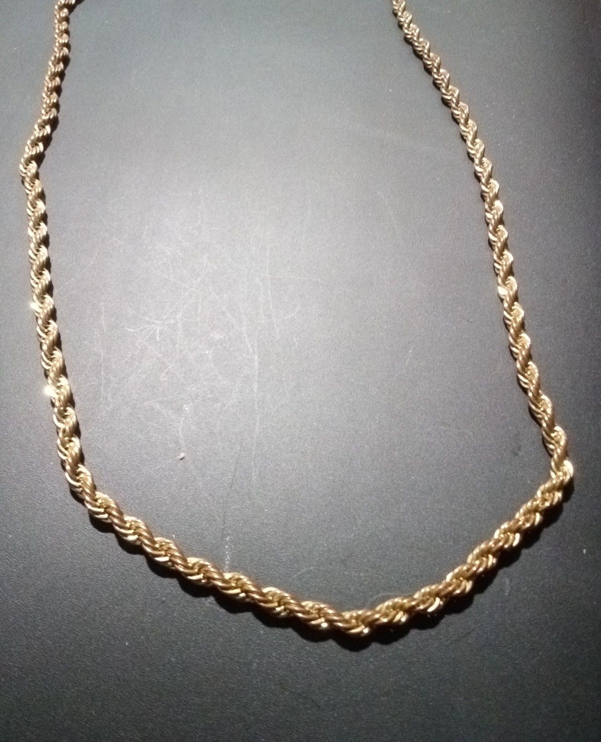 22" 14k 4.8mm Gold Rope Chain Necklace