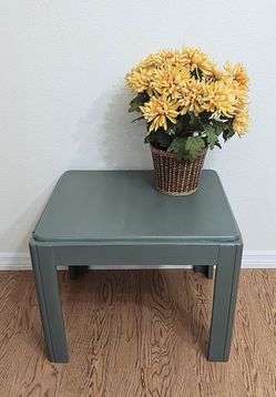 Sage Green Rounded Corner Sofa Couch Side End Table Nightstand Polyurethane Night Stand