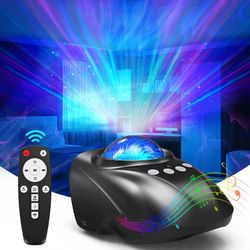 Night Light Sky Light Galaxy Projector Star Projector Light with Remote Control,White Noise,13 Aurora Lighting Effects,Voice Control & Timer Function 