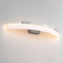 26.6 in. 4-Light Curved Brushed Nickel Modern/Contemporary LED Bathroom Vanity Light Bar