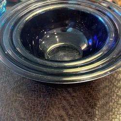 Vintage 3 PC Pyrex Amber Corning Glass Nesting Mixing Bowls