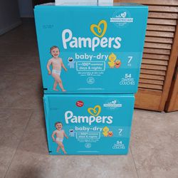 2 For $45 Pampers Diaper Size 7