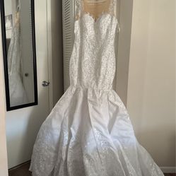 White Embroidered Wedding dress 