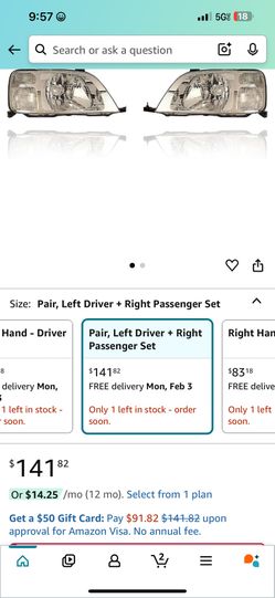 98-01 Honda Crv Headlights Assembly’s