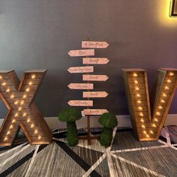 Light Up Wooden Marquee Numbers