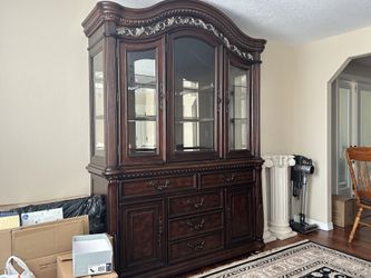 China Display Cabinet With Removable Hutch 