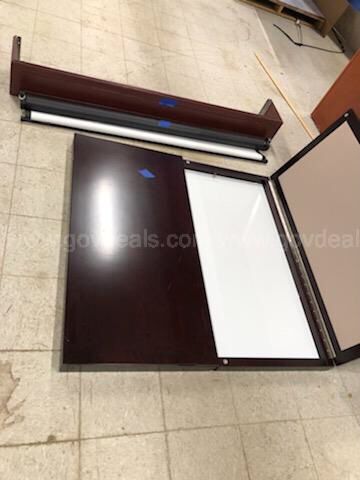 Projector Screen, Cover, And White Board Cabinet For Office