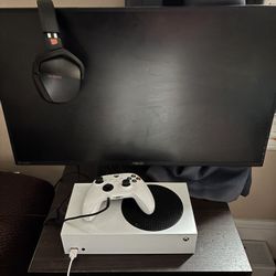 Xbox Series S w/ Remote ( rechargeable battery included) , Headset, 22” Asus Gaming Monitor