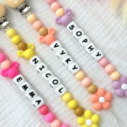 Personalized Pacifier Clip and Rattle 