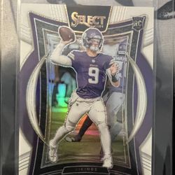 2025 Panini Select Hobby White Prizm JJ McCarthy 33/35