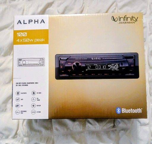 Infinity Alpha Bluetooth Car Stereo Brand New In The Box