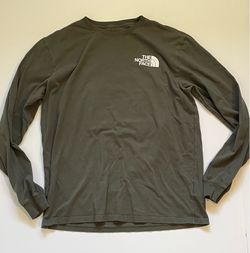 The North Face olive green + camo long sleeve size M
