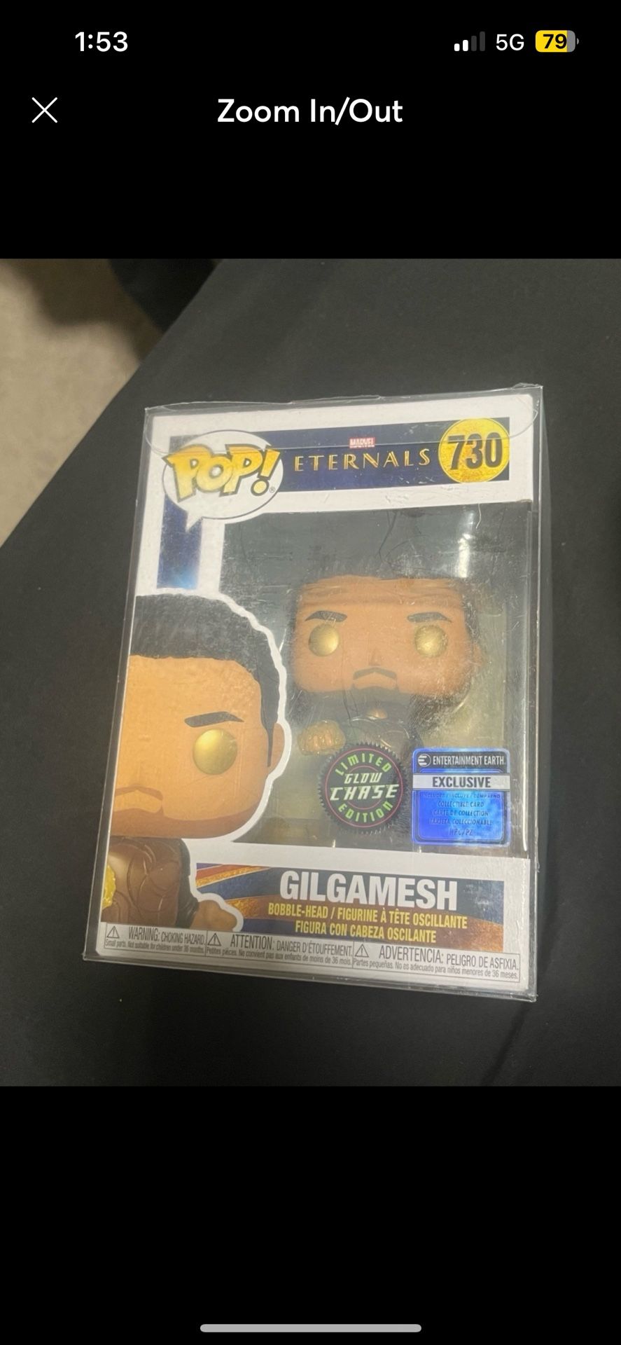 eternals gilgamesh funko pop glow chase/entertainment earth exclusive