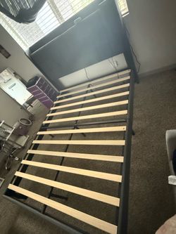 A queen size bed frame