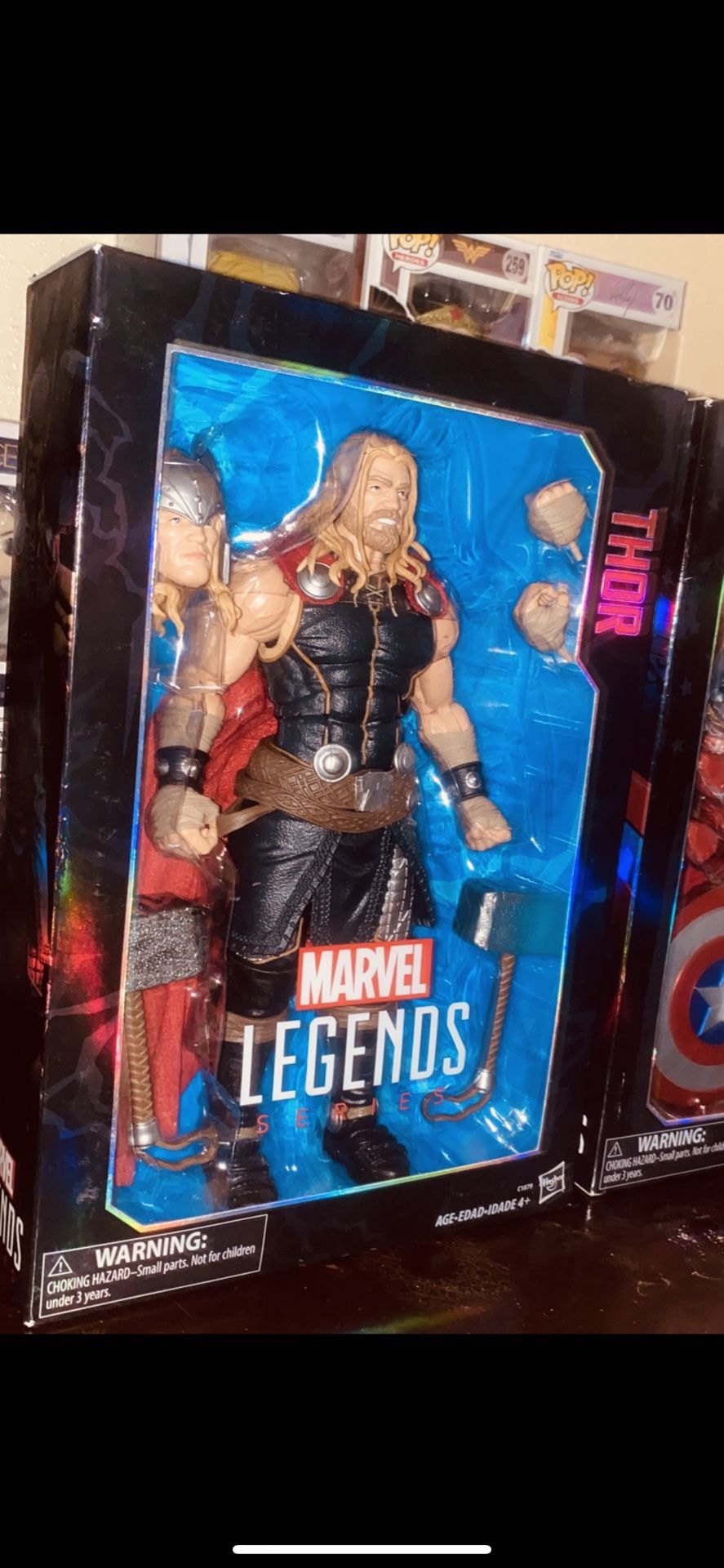 Marvel Legends Thor, Captain America. 