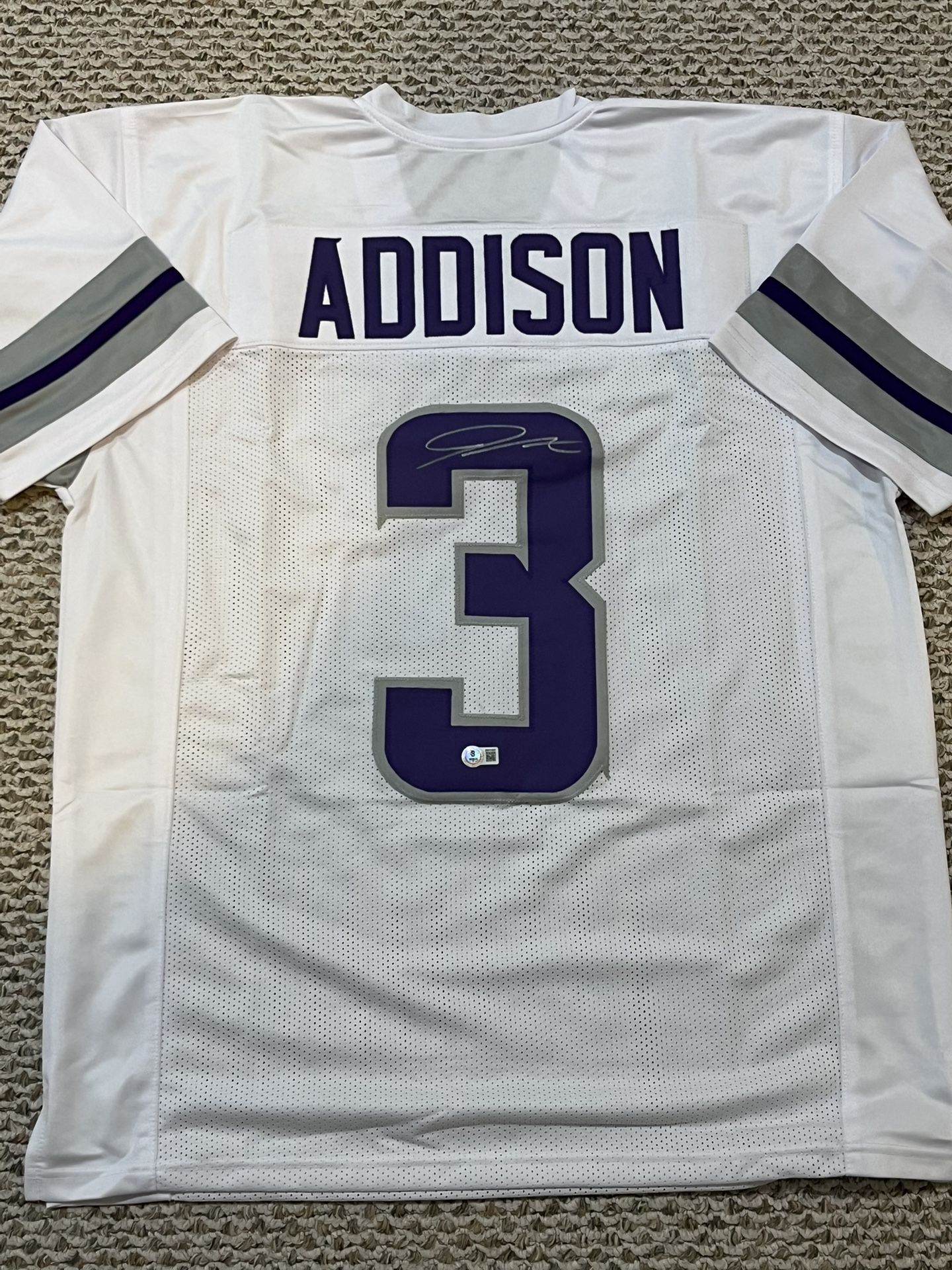Jordan Addison Minnesota Vikings Signed Jersey Beckett COA