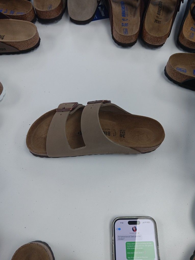 Birkenstock Arizona Oiled Tabacco Brown Unisex Size 38