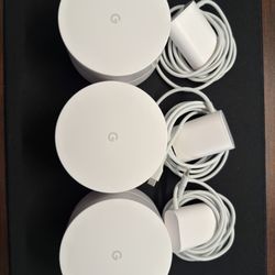 Google Wifi 1200 Mbps 2 Port 1000 Mbps Wireless Router - Snow, Pack of 3...