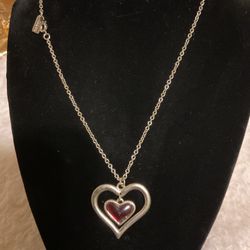 Gold Necklace With Double Heart ❤️ Pendant (Liz & Co.)