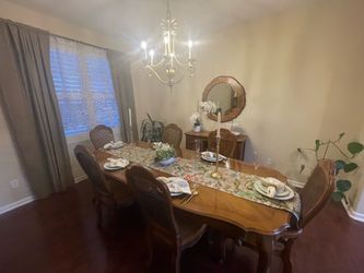 Formal Dining Table Includes 6 Chairs