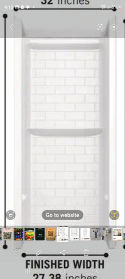 Delta shower wall 32" x 32 " 3 piece wall $150