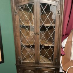 Beautiful Wood corner Hutch