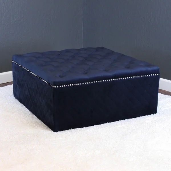 27” To 36” Lemele Square Velvet Ottoman