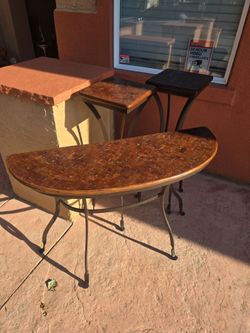 Console table and standds