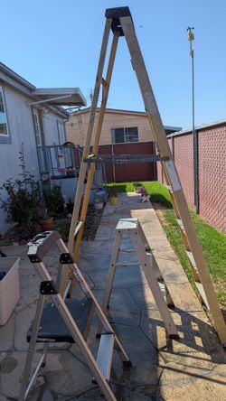 Three three ladders for sale