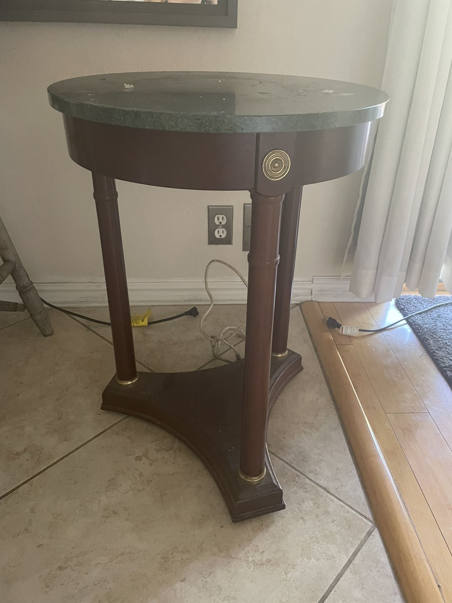 Marble Top End Table