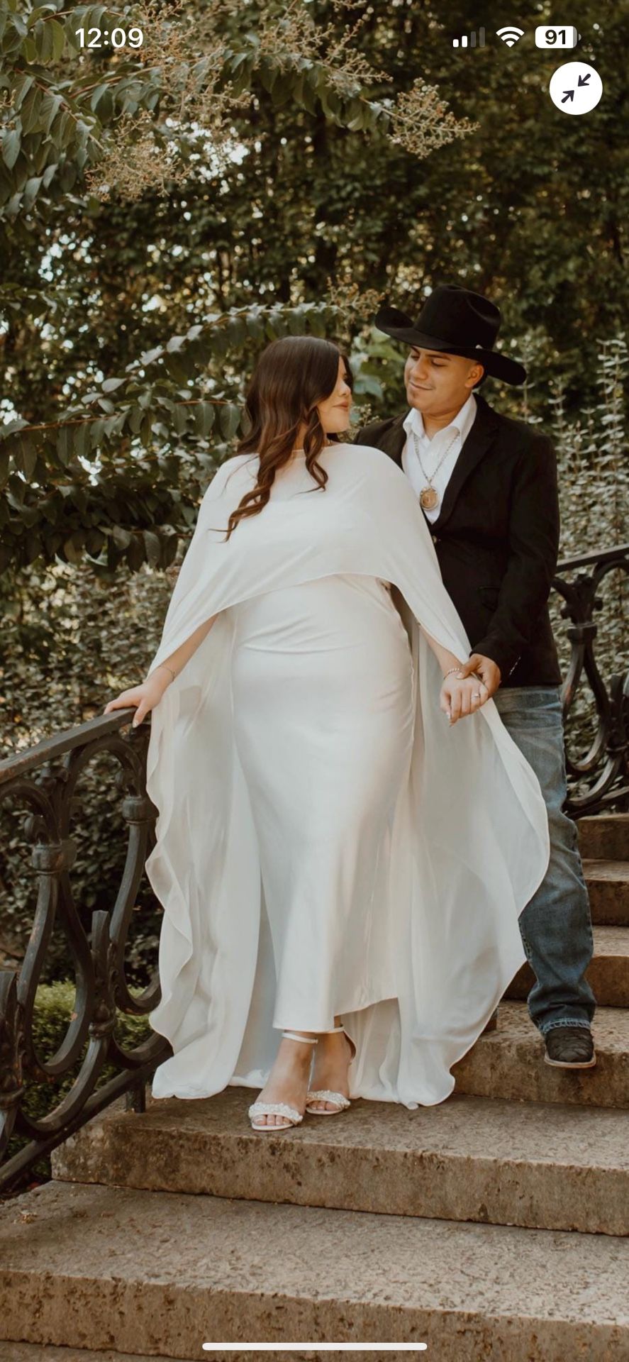 Brand New Ivory Chiffon cape