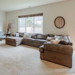 Free couch brown microfiber sectional