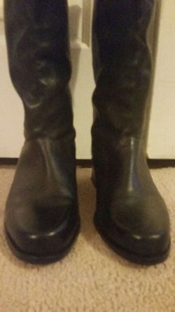 Black Soft Leather Made In Brazil Boots sz 6.5