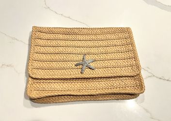 Woven Straw Clutch Bag – Beach Style