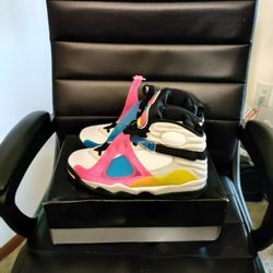 Jordan 8 White Multi Color
