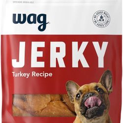 Amazon Brand - Wag Soft & Tender American Jerky Dog Treats – Turkey Recipe (12 oz)