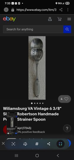 Vintage Pewter tea Infuser spoon