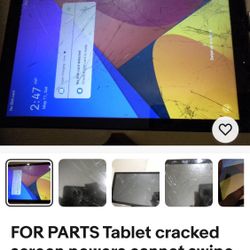 Parts For Parts Or Practice Tablet Cracked Screen Cant Swipe