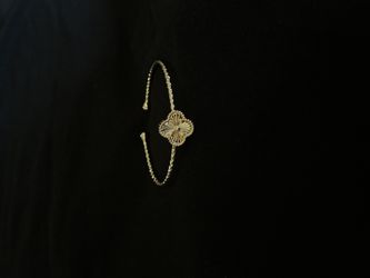 Clover Leaf Gold Plated Bracelet 