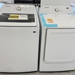 New Samsung Top Loading Washer And Gas Dryer Set