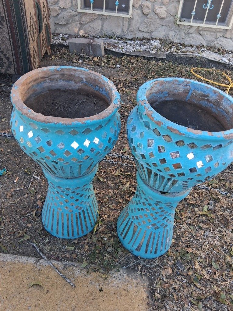 Hand Made Mosaic Pots For Plants