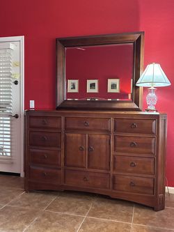Dresser with mirror