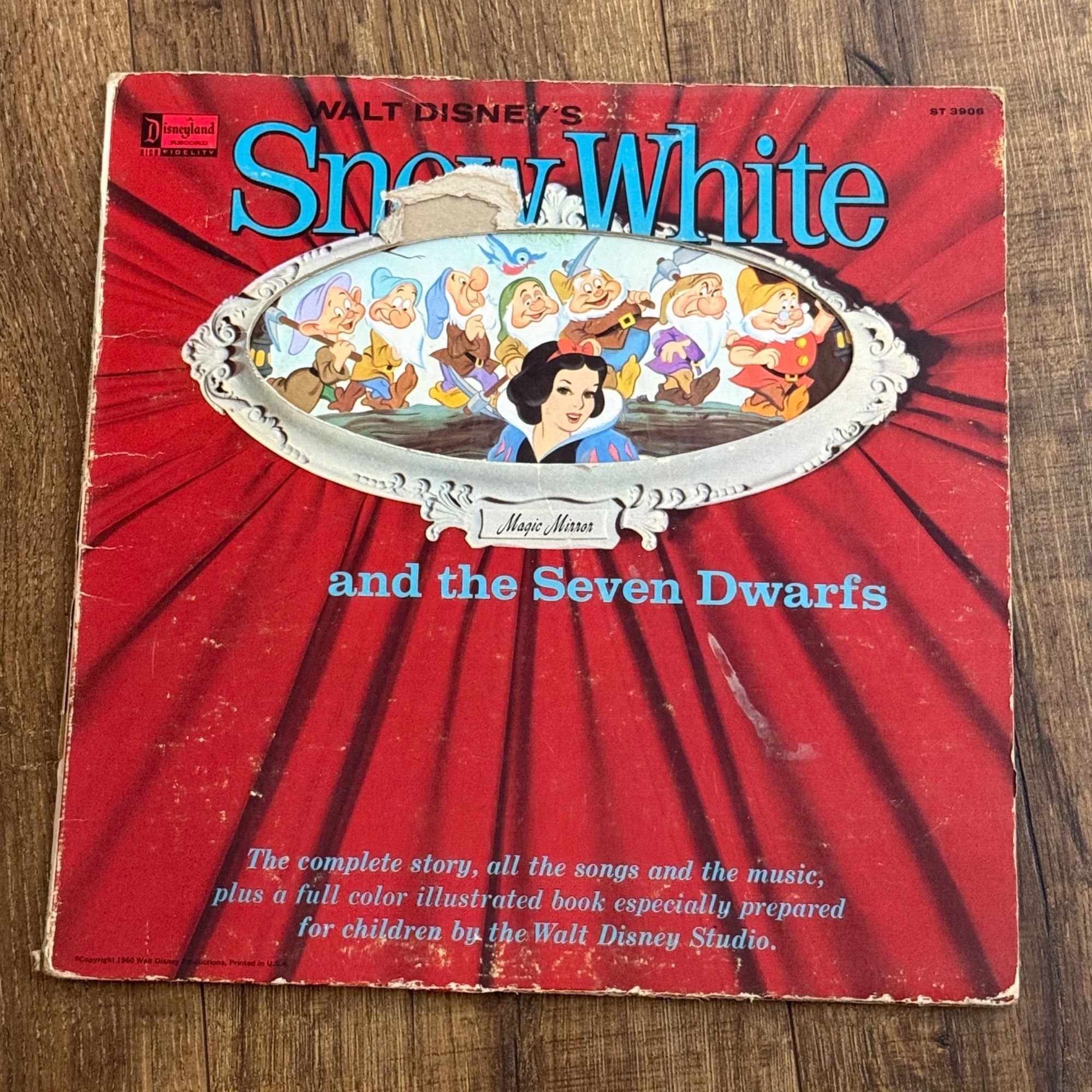 Walt Disney's 1960 Snow White & the Seven Dwarfs LP ST 3906