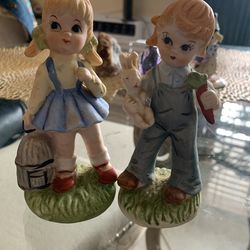 Landmark Ceramics Boy And Girl Pair