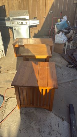 Coffee table and two end tables