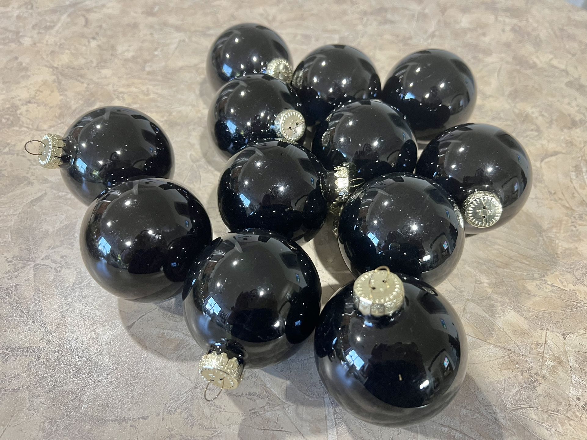 Black Glass Ornaments