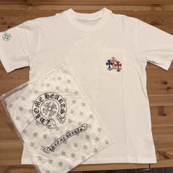 White/multi-color Chrome Hearts T-shirt