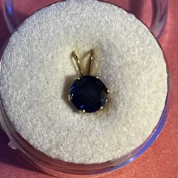 1.10 Carat VS Nepal Blue Kyanite, In Real Stamped 14k Gold Pendant