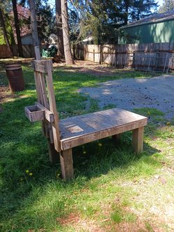 Goat hoof clipping table.