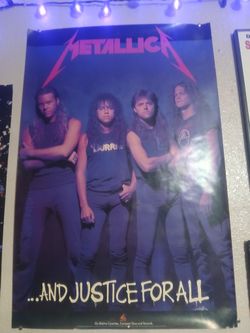 1988 Metallica Original Promotional Poster (And Justice For All) Excellent Condition 
